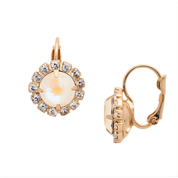 Sorrelli Haute Halo Dangle Earrings in Ultra White