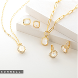 Sorrelli Haute Halo Dangle Earrings in Ultra White