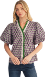 JODIFL Floral Print Top in Eggplant