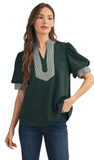 Jodifl Striped Contrast Top, Assorted Colors