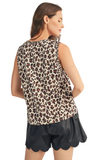 JODIFL Leopard Faux Suede Tank Top
