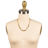 SORRELLI Octavia Paperclip Tennis Necklace in Chai Latte