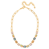 SORRELLI Octavia Paperclip Tennis Necklace in Chai Latte