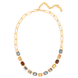 SORRELLI Octavia Paperclip Tennis Necklace in Honey Bourbon