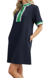 JODIFL Sporty Shift Dress in Navy