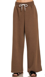 ZENANA Scuba Flowy Drawstring Pants, Assorted Colors