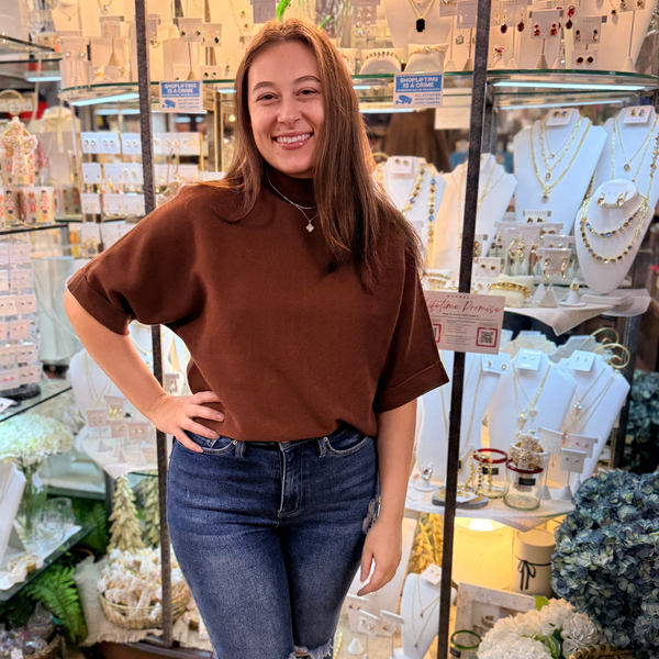 JODIFL Mock Neck Sweater Top, Assorted Colors