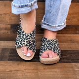 VOLATILE “Ablette” Linen Criss Cross Sandal