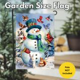 ‘Snowman & Birds’ Decorative Flag