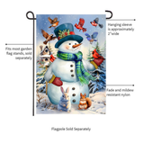 ‘Snowman & Birds’ Decorative Flag