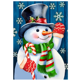 ‘Candy Cane Snowman’ Decorative Flag