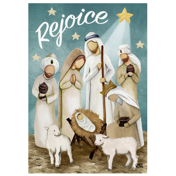 ‘Rejoice Nativity’ Decorative Flag