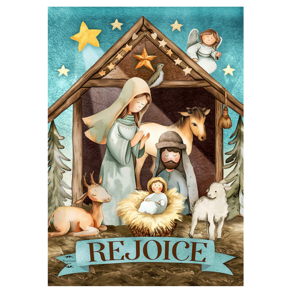 ‘Holy Nativity Rejoice’ Decorative Flag