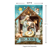‘Holy Nativity Rejoice’ Decorative Flag