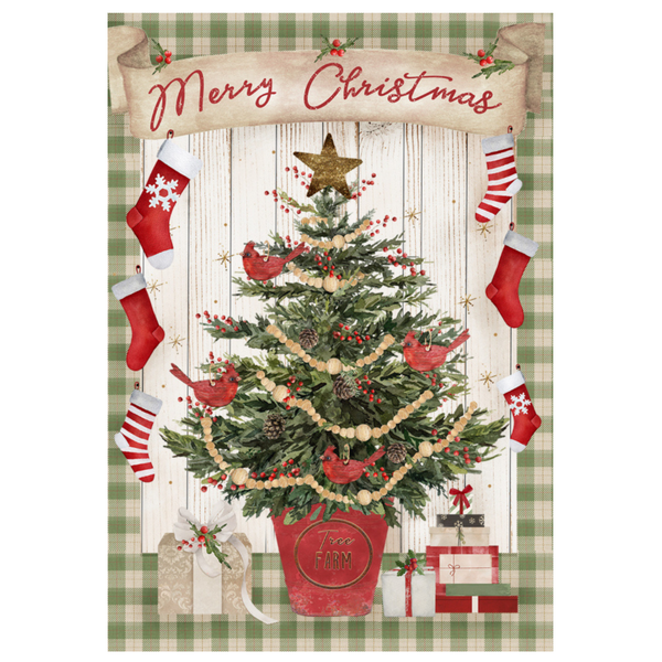 ‘Potted Merry Christmas Tree’ Decorative Flag
