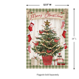 ‘Potted Merry Christmas Tree’ Decorative Flag