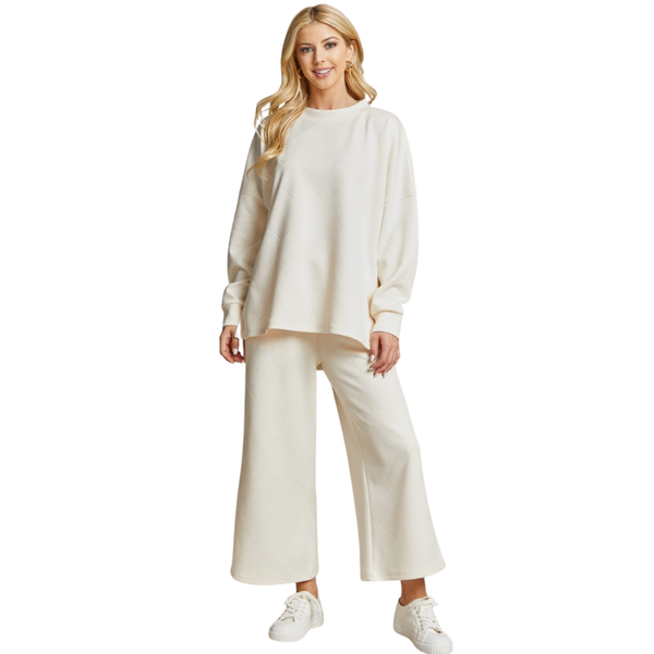 Textured Pant Set, Assorted Colors