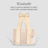 CASE-MATE Ecru Raffia Bow Jelly Tote Bag