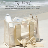 CASE-MATE Ecru Raffia Bow Jelly Tote Bag