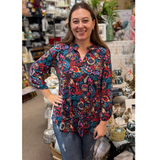 Dear Scarlett "Lizzy" Top In Jewel Teal