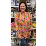 Dear Scarlett "Lizzy" Top In Multi Floral