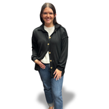 HEIMISH Basic Collar Ribbed Button Down Shacket Top, Assorted Colors