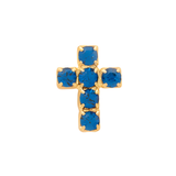 Sorrelli Carly Cross Stud Earrings in Sapphire