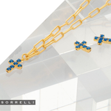 Sorrelli Carly Cross Stud Earrings in Sapphire