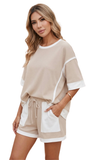 LDC Raw Edge Patchwork Short Set
