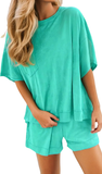 LDC Raw Edge Oversized Top Short Set
