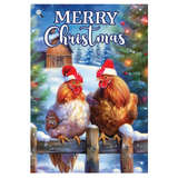 ‘Christmas Chickens’ Decorative Flag