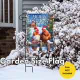 ‘Christmas Chickens’ Decorative Flag