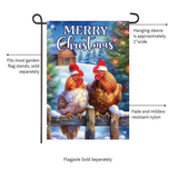 ‘Christmas Chickens’ Decorative Flag