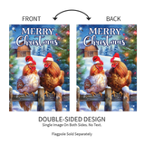‘Christmas Chickens’ Decorative Flag