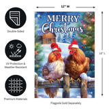 ‘Christmas Chickens’ Decorative Flag