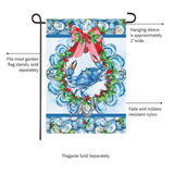 ‘Oyster Crab Wreath’ Decorative Flag