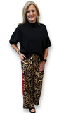 JODIFL Leopard Pants with Red Side Stripes