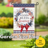 ‘American Wreath Rustic’ Decorative Flag