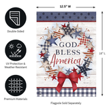 ‘American Wreath Rustic’ Decorative Flag