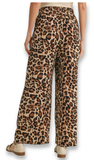 JODIFL Leopard Pants with Red Side Stripes