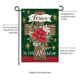 ‘Poinsettia Cross’ Decorative Flag