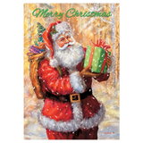 ‘Santa On Gold’ Decorative Flag