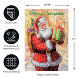 ‘Santa On Gold’ Decorative Flag