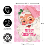‘Pink Santa’ Decorative Flag