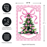 ‘Pink Christmas Tree’ Decorative Flag