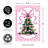 ‘Pink Christmas Tree’ Decorative Flag