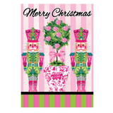 ‘Pink / Green Nutcrackers’ Decorative Flag