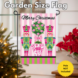 ‘Pink / Green Nutcrackers’ Decorative Flag
