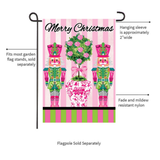 ‘Pink / Green Nutcrackers’ Decorative Flag
