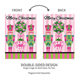 ‘Pink / Green Nutcrackers’ Decorative Flag